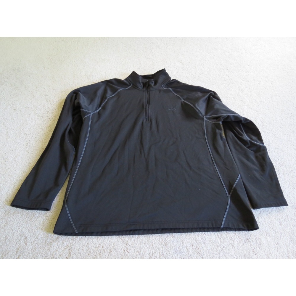 Mens C9 Champion Quarter Zip Black Long Sleeve Shirt Jacket Size XL